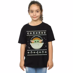 Star Wars - T-shirt THE MANDALORIAN THE CHILD - Fille (Noir)