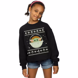 Star Wars - Sweat THE MANDALORIAN THE CHILD - Fille (Noir)