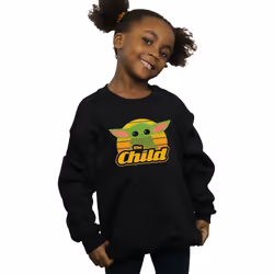Star Wars - Sweat THE MANDALORIAN THE CHILD - Fille (Noir)