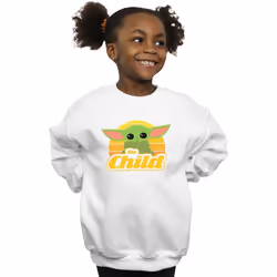 Star Wars - Sweat THE MANDALORIAN THE CHILD - Fille (Blanc)