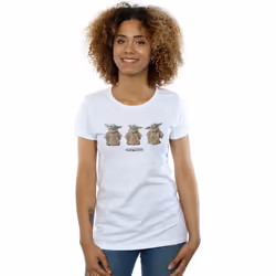Star Wars - T-shirt THE MANDALORIAN THE CHILD - Femme (Blanc)