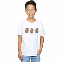 Star Wars - T-shirt THE MANDALORIAN THE CHILD - Garçon (Blanc)