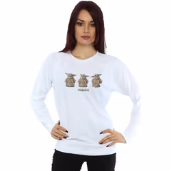 Star Wars - Sweat THE MANDALORIAN THE CHILD - Femme (Blanc)