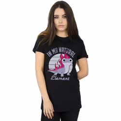 Disney - T-shirt FROZEN - Femme (Noir)