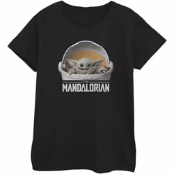 Star Wars - T-shirt THE MANDALORIAN THE CHILD - Femme (Noir)