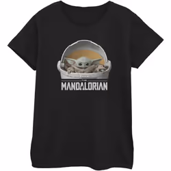 Star Wars - T-shirt THE MANDALORIAN THE CHILD - Femme (Noir)