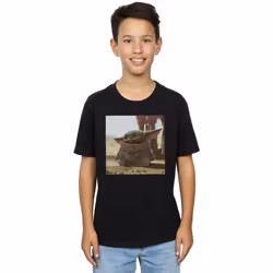 Star Wars - T-shirt THE MANDALORIAN THE CHILD - Garçon (Noir)