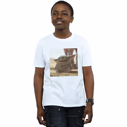 Star Wars - T-shirt THE MANDALORIAN THE CHILD - Garçon (Blanc)
