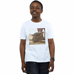 Star Wars - T-shirt THE MANDALORIAN THE CHILD - Garçon (Blanc)