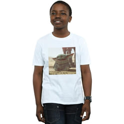 Star Wars - T-shirt THE MANDALORIAN THE CHILD - Garçon (Blanc)
