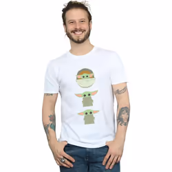 Star Wars - T-shirt THE MANDALORIAN THE CHILD - Homme (Blanc)