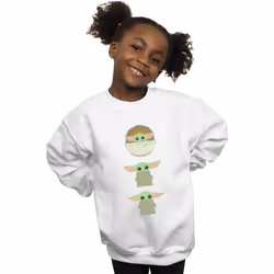 Star Wars - Sweat THE MANDALORIAN THE CHILD - Fille (Blanc)
