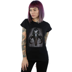 Star Wars - T-shirt THE MANDALORIAN MYTHOSAUR SKULL - Femme (Noir)