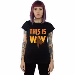Star Wars - T-shirt THE MANDALORIAN THIS IS THE WAY - Femme (Noir)