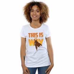 Star Wars - T-shirt THE MANDALORIAN THIS IS THE WAY - Femme (Blanc)
