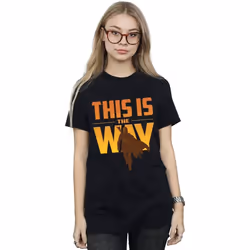 Star Wars - T-shirt THE MANDALORIAN THIS IS THE WAY - Femme (Noir)