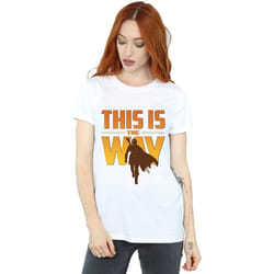 Star Wars - T-shirt THE MANDALORIAN THIS IS THE WAY - Femme (Blanc)