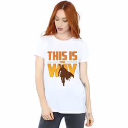 Star Wars - T-shirt THE MANDALORIAN THIS IS THE WAY - Femme (Blanc)