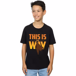 Star Wars - T-shirt THE MANDALORIAN THIS IS THE WAY - Garçon (Noir)