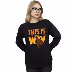 Star Wars - Sweat THE MANDALORIAN THIS IS THE WAY - Femme (Noir)