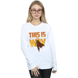 Star Wars - Sweat THE MANDALORIAN THIS IS THE WAY - Femme (Blanc)