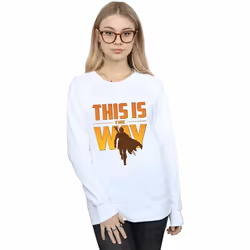 Star Wars - Sweat THE MANDALORIAN THIS IS THE WAY - Femme (Blanc)