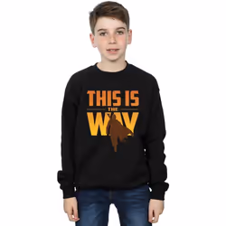 Star Wars - Sweat THE MANDALORIAN THIS IS THE WAY - Garçon (Noir)