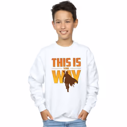 Star Wars - Sweat THE MANDALORIAN THIS IS THE WAY - Garçon (Blanc)