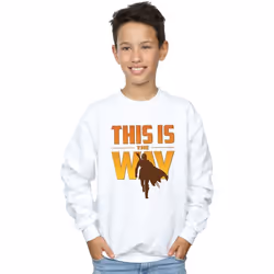 Star Wars - Sweat THE MANDALORIAN THIS IS THE WAY - Garçon (Blanc)