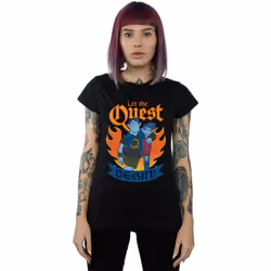 Disney - T-shirt ONWARD LET THE QUEST BEGIN - Femme (Noir)