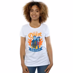Disney - T-shirt ONWARD LET THE QUEST BEGIN - Femme (Blanc)