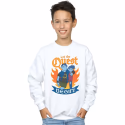 Disney - Sweat ONWARD LET THE QUEST BEGIN - Garçon (Blanc)