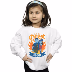 Disney - Sweat ONWARD LET THE QUEST BEGIN - Fille (Blanc)