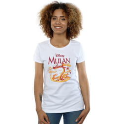 Disney - T-shirt DRAGON FIRE - Femme (Blanc)