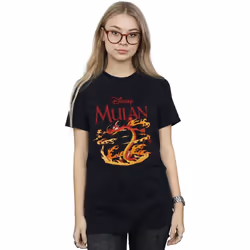 Disney - T-shirt DRAGON FIRE - Femme (Noir)