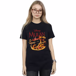 Disney - T-shirt DRAGON FIRE - Femme (Noir)