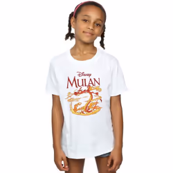 Disney - T-shirt DRAGON FIRE - Fille (Blanc)