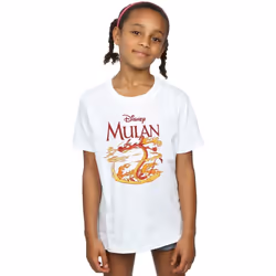 Disney - T-shirt DRAGON FIRE - Fille (Blanc)