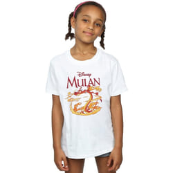 Disney - T-shirt DRAGON FIRE - Fille (Blanc)