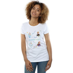 Disney - T-shirt FROZEN CHANGE IS IN THE AIR - Femme (Blanc)