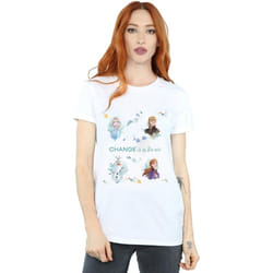 Disney - T-shirt FROZEN CHANGE IS IN THE AIR - Femme (Blanc)