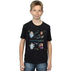 Disney - T-shirt FROZEN CHANGE IS IN THE AIR - Garçon (Noir)