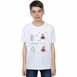 Disney - T-shirt FROZEN CHANGE IS IN THE AIR - Garçon (Blanc)