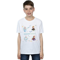 Disney - T-shirt FROZEN CHANGE IS IN THE AIR - Garçon (Blanc)