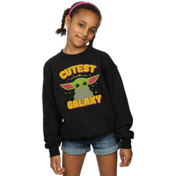 Star Wars - Sweat THE MANDALORIAN CUTEST IN THE GALAXY - Fille (Noir)