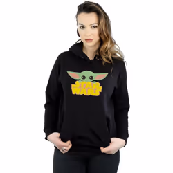 Star Wars - Sweat à capuche THE MANDALORIAN THE CHILD - Femme (Noir)