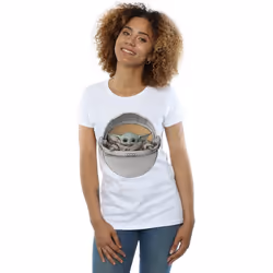 Star Wars - T-shirt THE MANDALORIAN THE CHILD - Femme (Blanc)