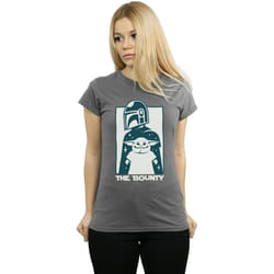 Star Wars - T-shirt THE MANDALORIAN THE BOUNTY - Femme (Charbon)