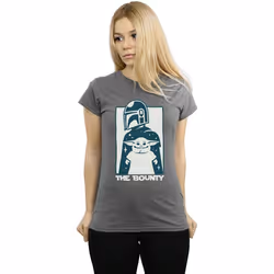 Star Wars - T-shirt THE MANDALORIAN THE BOUNTY - Femme (Charbon)