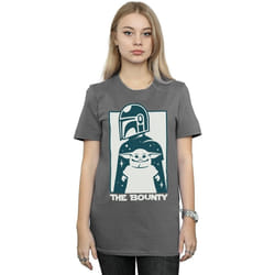 Star Wars - T-shirt THE MANDALORIAN THE BOUNTY - Femme (Charbon)